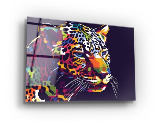 Pop Art Leopard Wall Art Covered By Epoxy-OriesWood