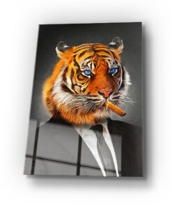 Rascal Tiger Wall Art Covered By Epoxy Wall Art Covered By Epoxy-OriesWood