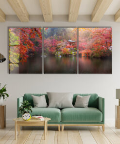 Daigo-Ji Temple Trio - Glass Wall Art - Epoxy Wall Art - Resin Wall Art