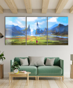 The Mountain Trio - Glass Wall Art - Epoxy Wall Art - Resin Wall Art