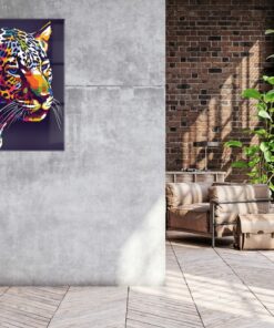 Pop Art Leopard Wall Art Covered By Epoxy-OriesWood