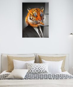 Rascal Tiger Wall Art Covered By Epoxy Wall Art Covered By Epoxy-OriesWood