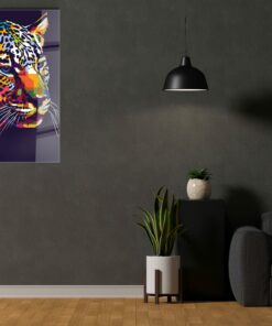 Pop Art Leopard Wall Art Covered By Epoxy-OriesWood