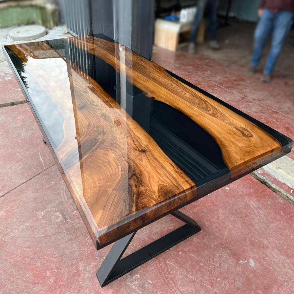 Custom Made Epoxy Resin Dining Table. Hundreds of Color Options. 