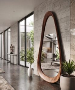Real Walnut Floor Mirror, Walnut Wood Full Length Mirror, 39x79 inches, reserved